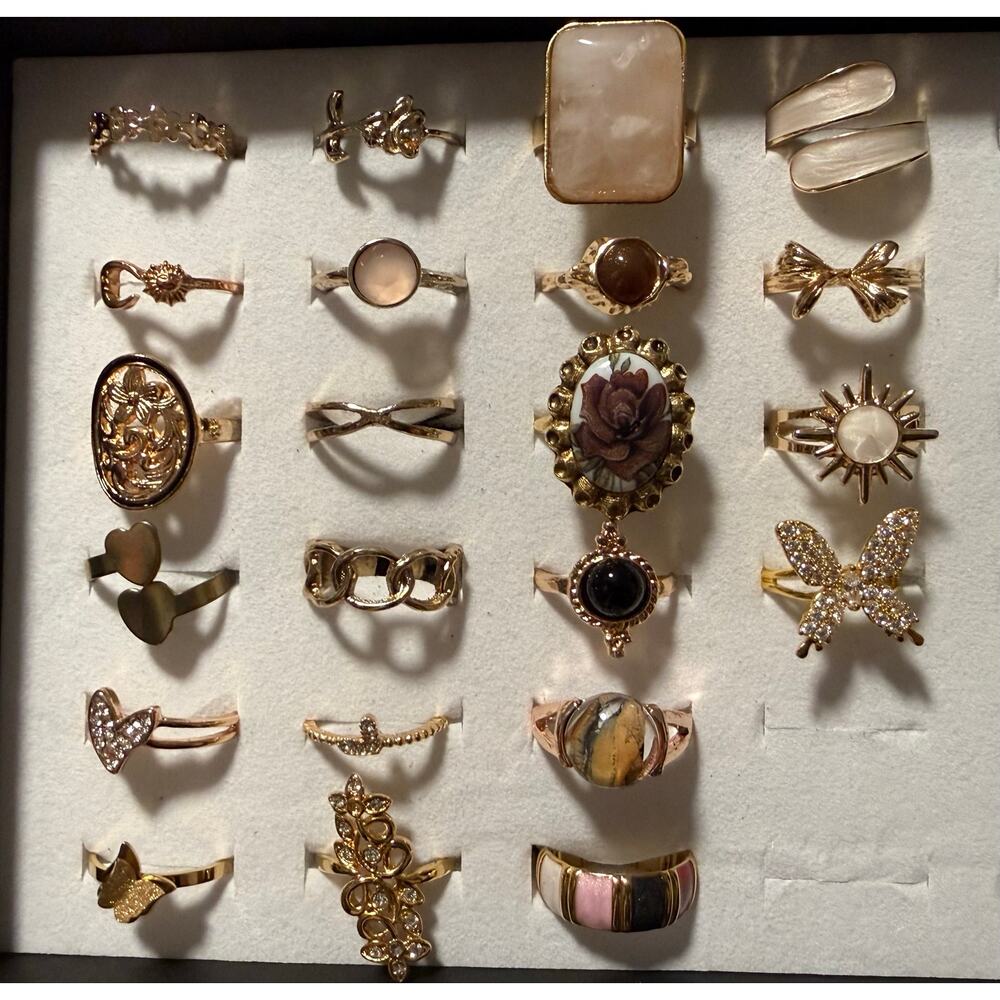 Bundle Gold Tone Costume Rings